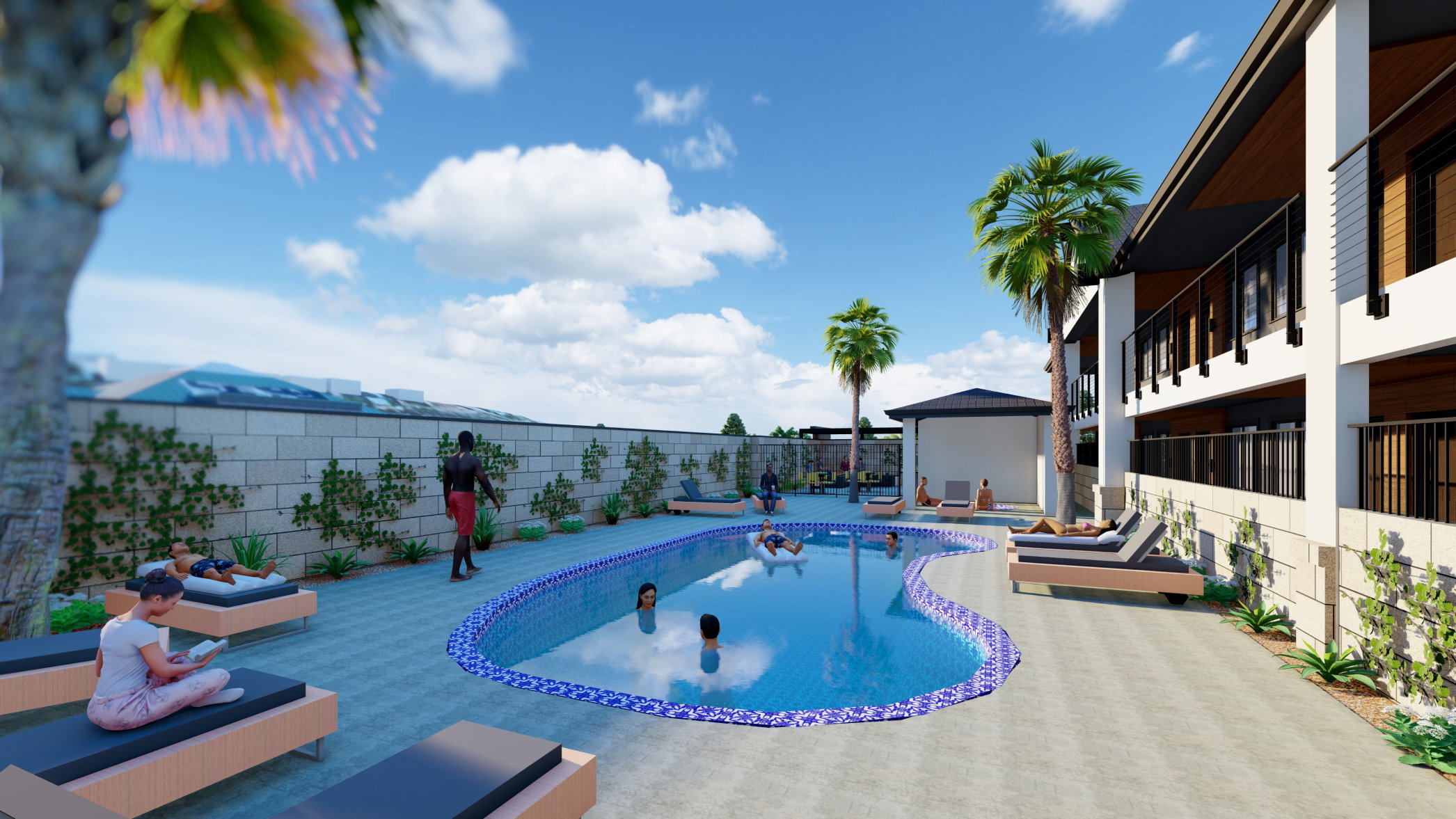 View of pool featuring a patio area and a fenced backyard