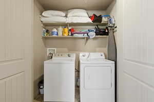 Laundry area with washer and dryer