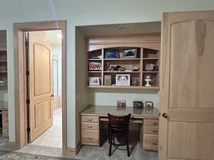 Office space with built in study area