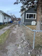 View of home's exterior featuring a residential view and driveway