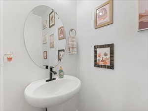 convenient Half bathroom off of kitchen