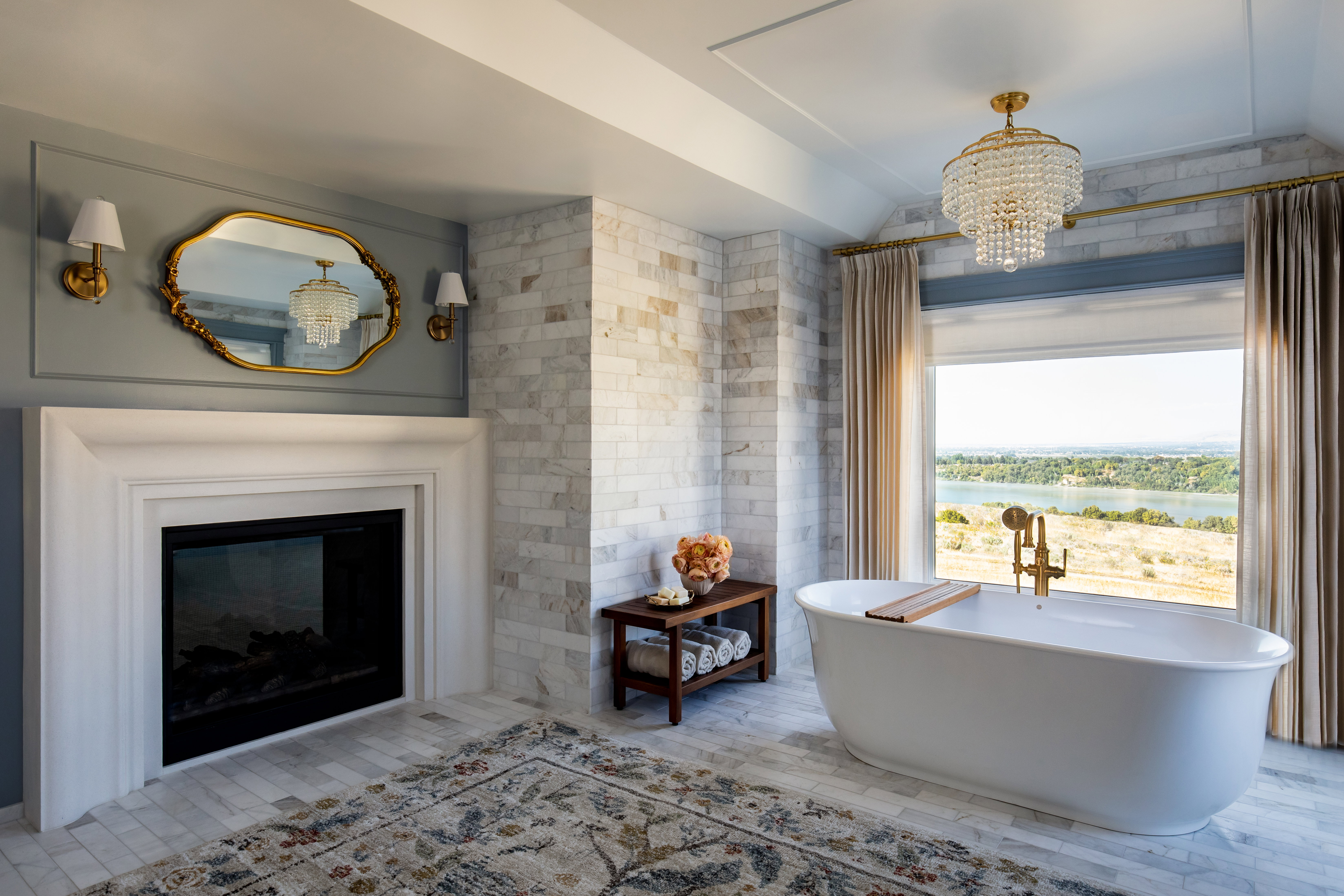 Master Bath fireplace