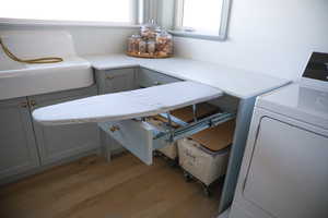 Laundry room pull outs