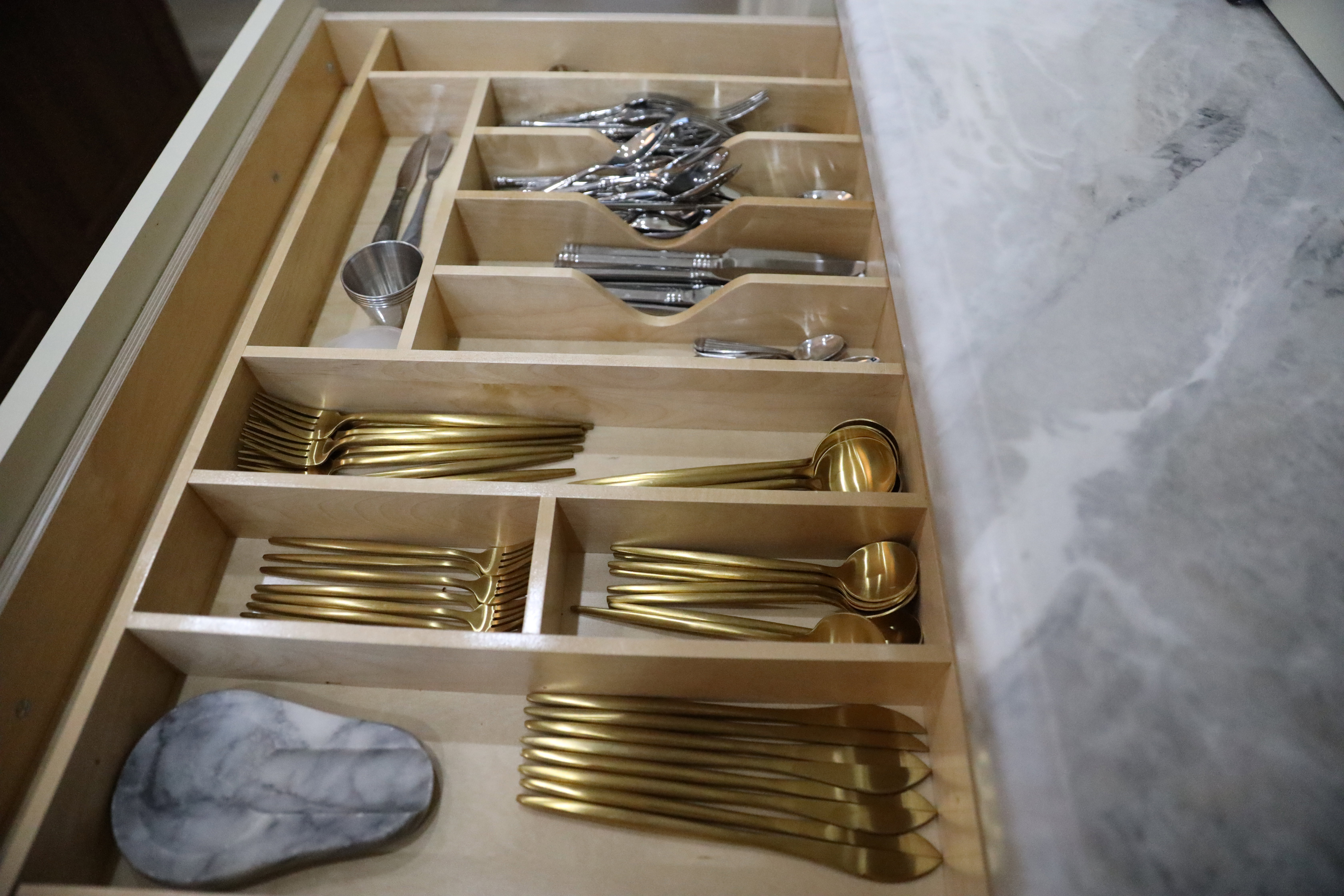 Kitchen drawer organizers