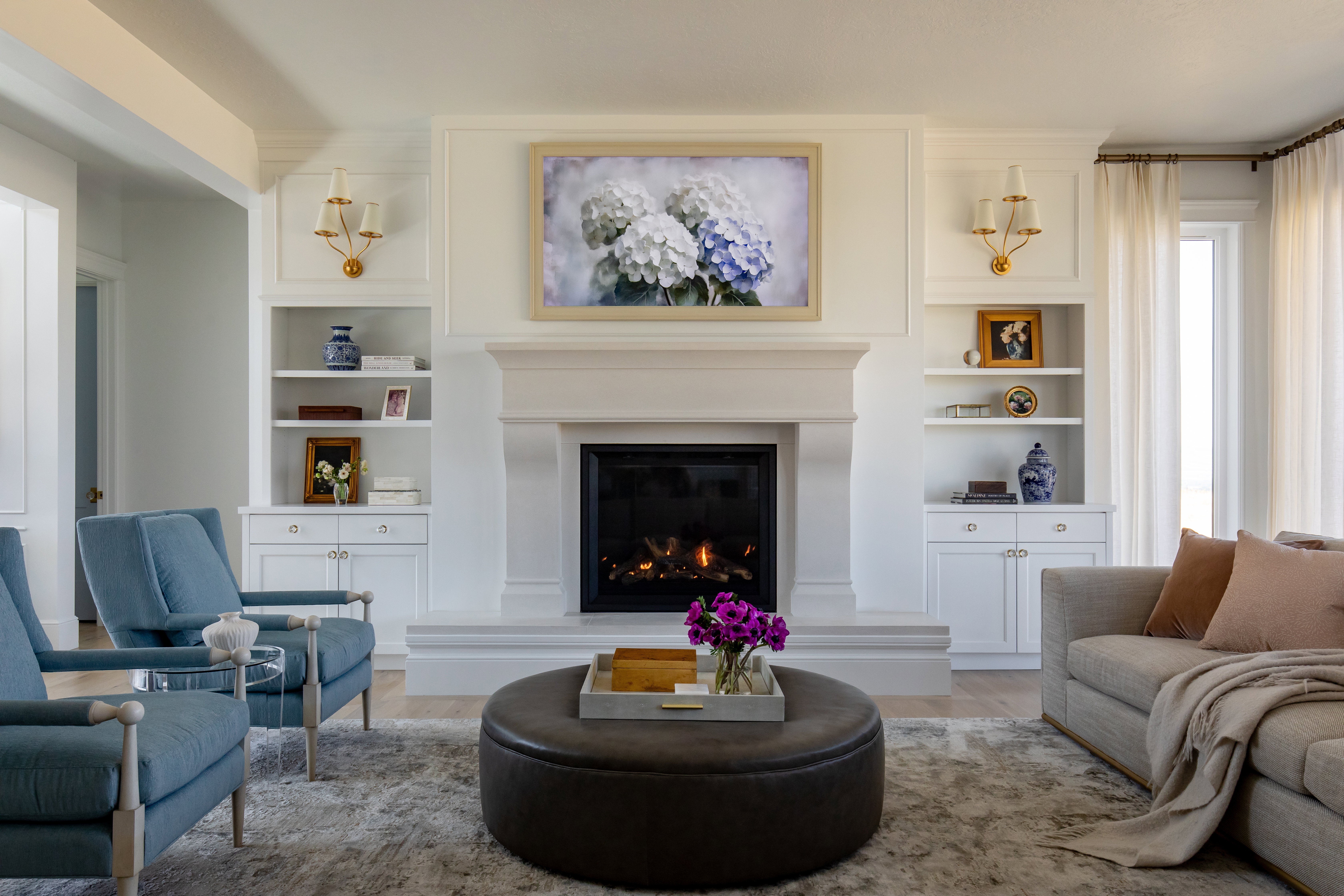 Great room fireplace