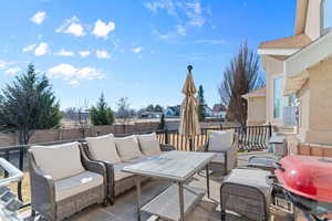 View of patio / terrace featuring outdoor lounge area and area for grilling