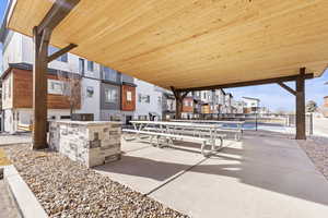View of patio with a residential view