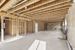 View of unfinished below grade area