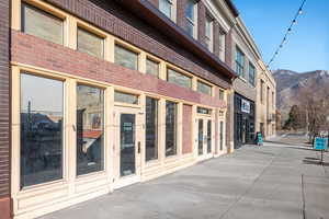 View of property with a mountain view