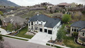 Aerial view of residential area