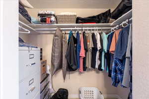 View of walk in closet