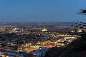 City view with mountains