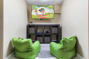 Living area with baseboards