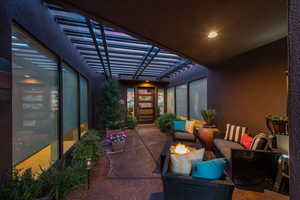 View of patio / terrace with a pergola and outdoor furniture