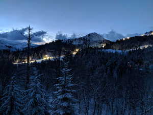 Night skiing from the principal bedroom window