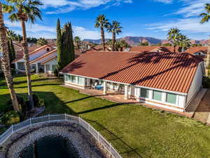 Drone / aerial view of mountains