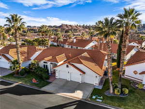 Aerial view of residential area