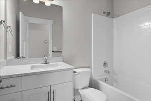 Bathroom with  shower combination and vanity