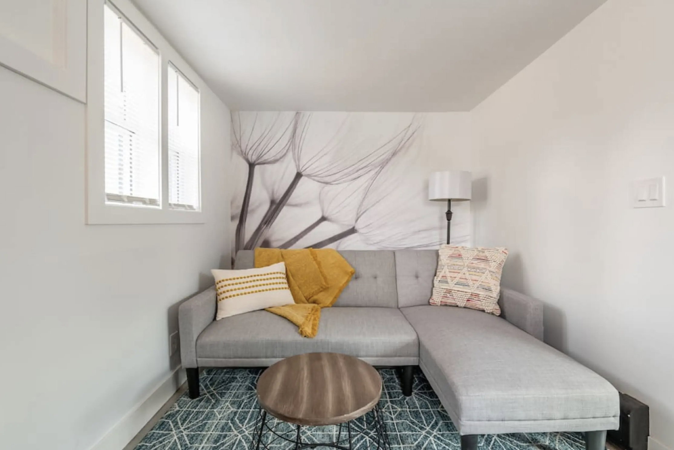 Living area featuring baseboards
