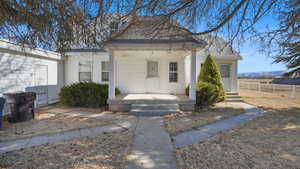 View of front of home featuring a porch