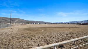 Mountain view with rural landscape