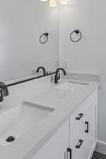 Bathroom with double vanity