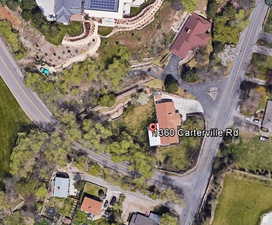 Aerial view of property's location