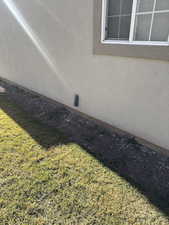 Exterior view of stucco siding