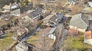Aerial view of residential area