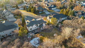 Aerial view of residential area
