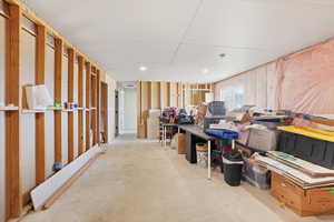 View of unfinished basement