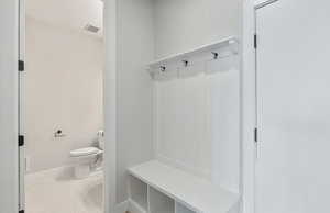 Mudroom featuring baseboards