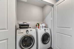 Full-sized washer/dryer in unit