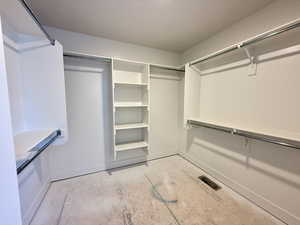 View of walk in closet