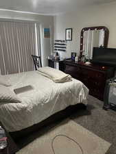 Bedroom with carpet floors