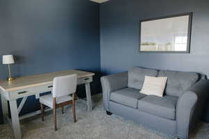 Home office with carpet