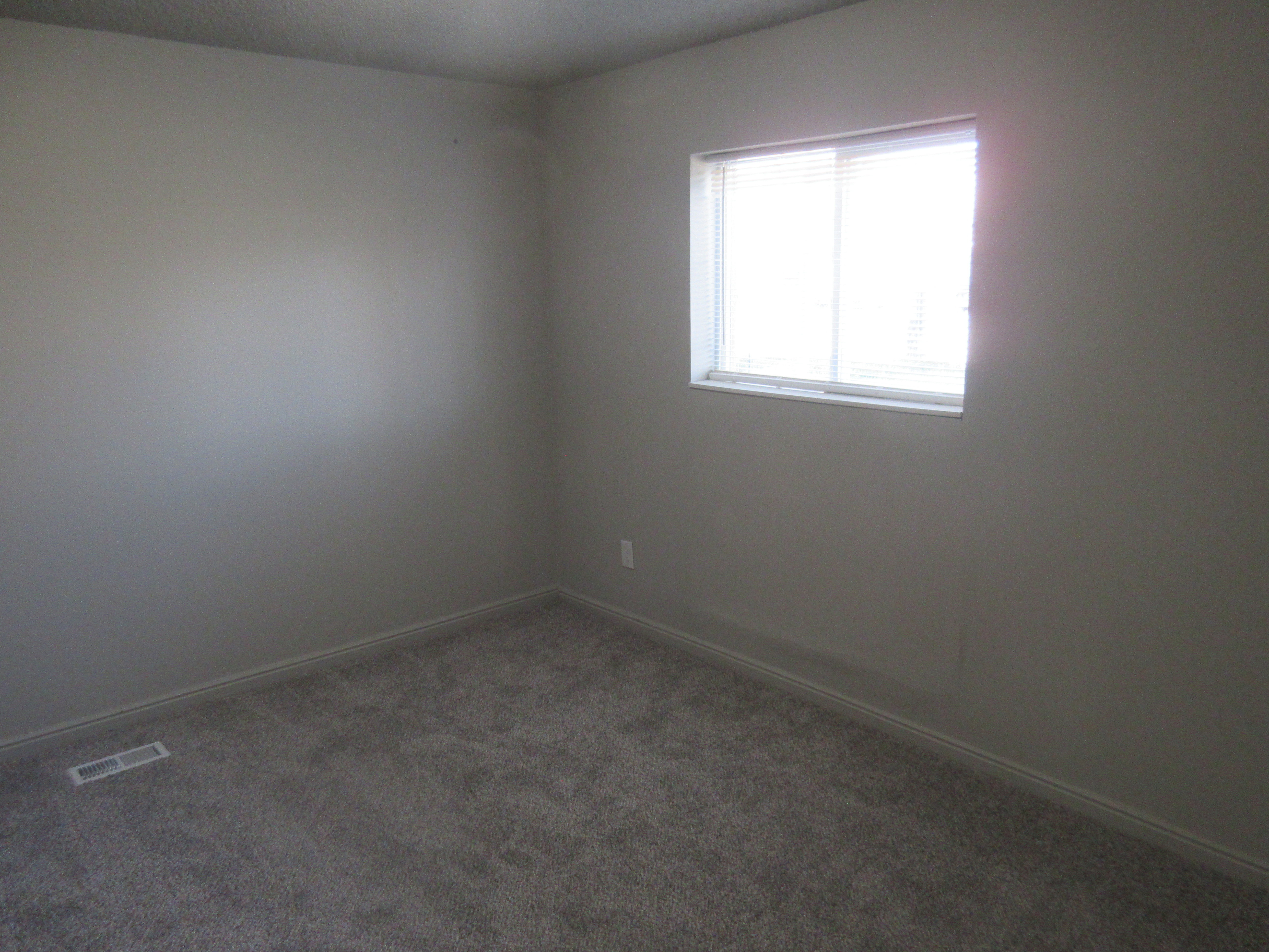 Carpeted empty room with baseboards