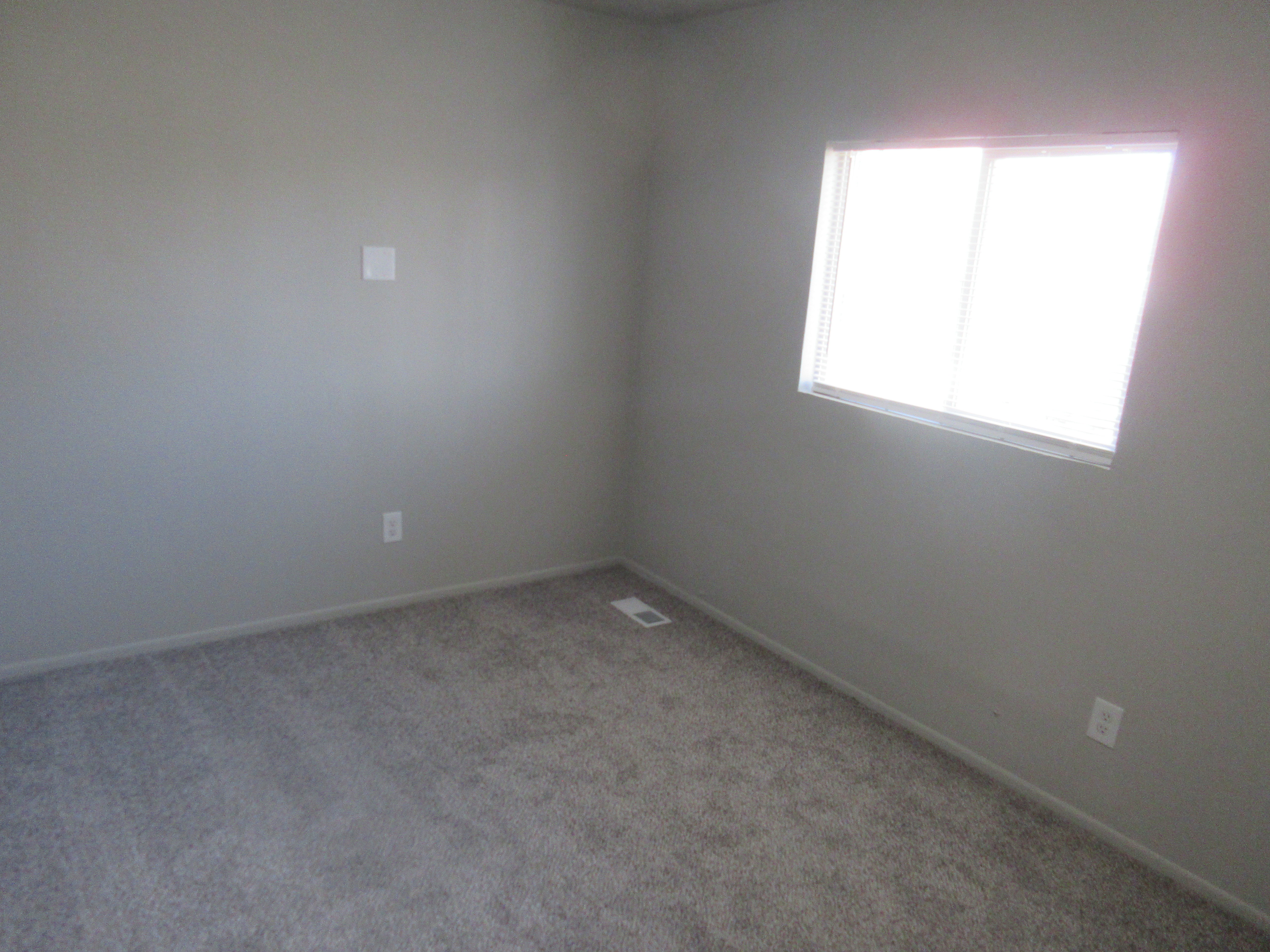 Carpeted empty room featuring baseboards