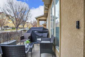 Patio / terrace featuring grilling area and an outdoor hangout area