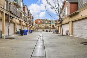View of concrete alley with a residential view