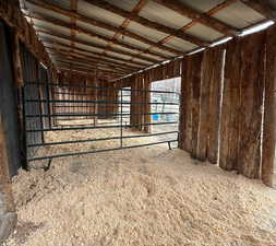View of horse barn