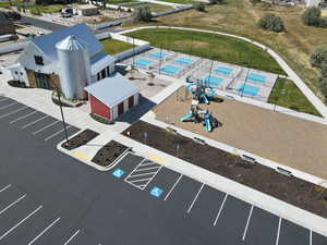 Bird's eye view of a community park