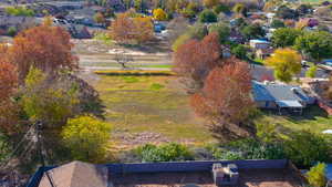 Aerial view of residential area
