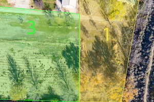 Aerial overview of property's location featuring property boundaries highlighted