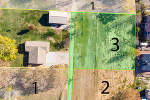 Aerial overview of property's location with property boundaries highlighted