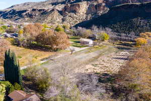 View of mountain background with rural landscape