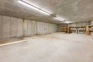 View of below grade area