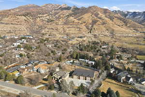 Mountain view with nearby suburban area