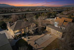 Bird's eye view of a tree filled landscape