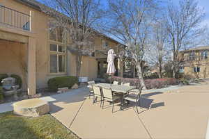 View of patio featuring outdoor dining space